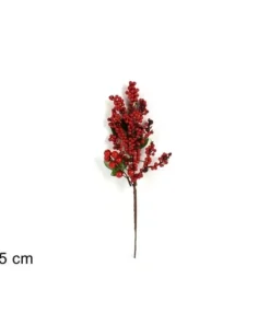 Spillone Decorativo 35Cm Con Bacche E Foglie Per Albero Di Natale