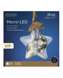 Stella Luminosa Con Micro Led 20 Cm