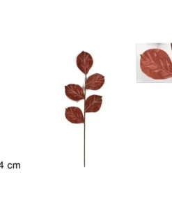 Stelo Foglie Di Velluto Rosa 64Cm