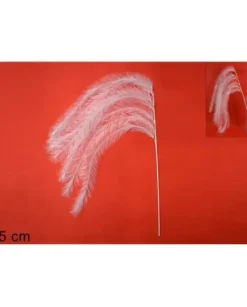 Stelo Rami Pendenti Effetto Piuma Bianca