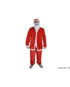 Vestito Babbo Natale Velluto Adulto 180Cm
