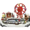 Villaggio Giostrina Lunapark Con Ruota Panoramica E Pista Di Pattiinaggio